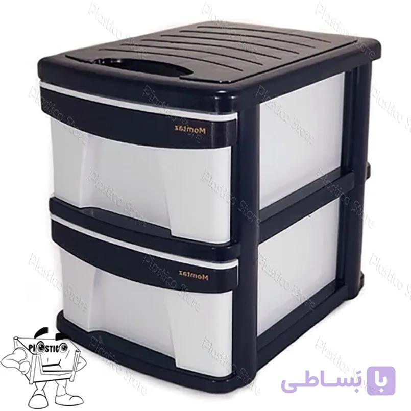 دراور پلاستیکی چرخدار دو طبقه بزرگ مدل X02 — تصویر 1