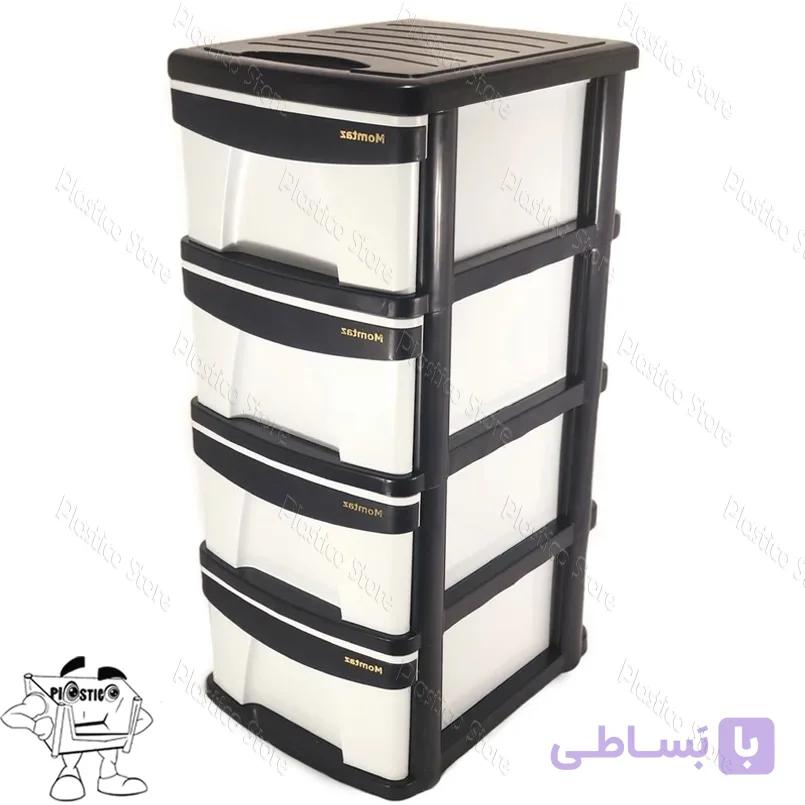 دراور پلاستیکی چرخدار چهار کشو بزرگ مدل X04 — تصویر 1