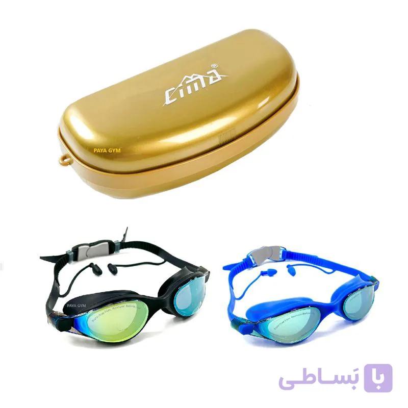 عینک شنا CIMA جیوه ای گوش گیر دار قاب طلایی کدENK 53 — تصویر 1