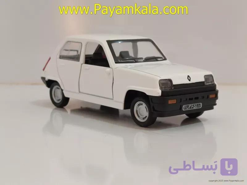 ماشین فلزی رنو 5 ایرانی (1566) سفید — تصویر 1