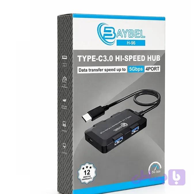 هاب 4 پورت TYPE-C برند BAYBEL مدل H-96 — تصویر 1