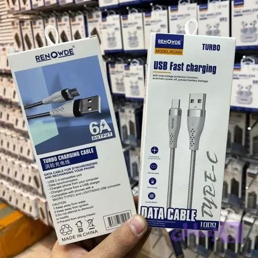 کابل شارژ تایپ سی renowde مدل rca04 — تصویر 1