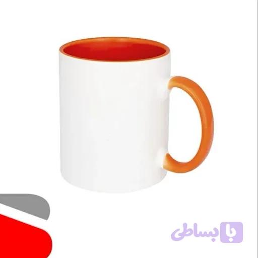 چاپ لیوان ماگ دسته ساده رنگی — تصویر 1