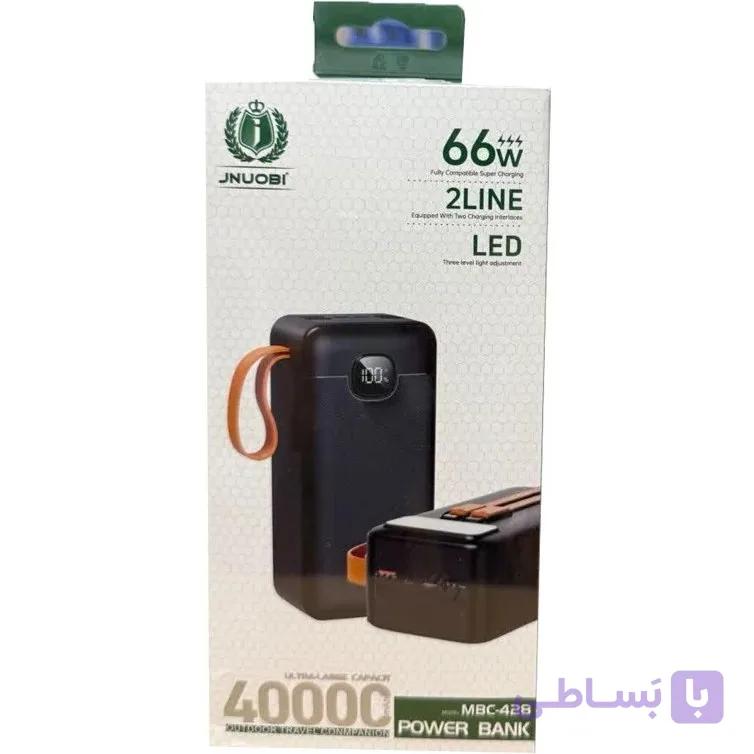پاور بانک 40 هزار JNUBI 66W 2LINE LED مدل MBC-428 — تصویر 1