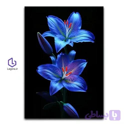 تابلو گل سوسن آبی