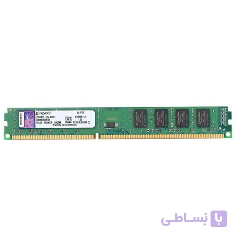 رم دسکتاپ DDR3 کینگستون 1600 مگاهرتز CL11 مدل KVR ظرفیت 2 گیگابایت استوک