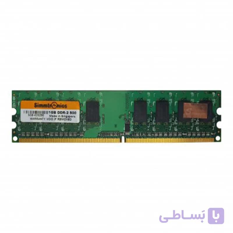 رم کامپيوتر سیمترونیکس فرکانس 800 مگاهرتز CL5 مدل DDR2-800 ظرفيت 2 گيگابايت استوک
