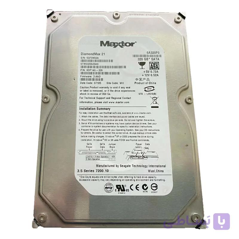 هارد دیسک اینترنال مکستور مدل STM3320620AS ظرفیت 320 گیگابایت استوک — تصویر 1