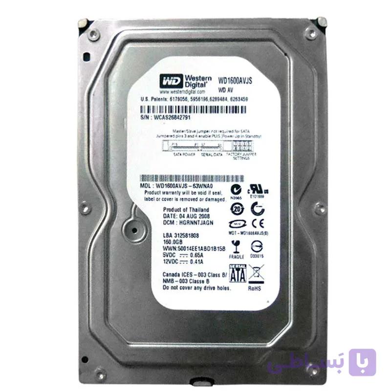هارد دیسک اینترنال وسترن دیجیتال مدل WD1600AVJS ظرفیت 160 گیگابایت استوک — تصویر 1