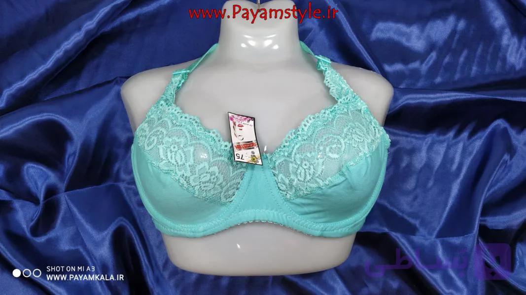 سوتین نخ و دانتل فنردار (9414) آبی