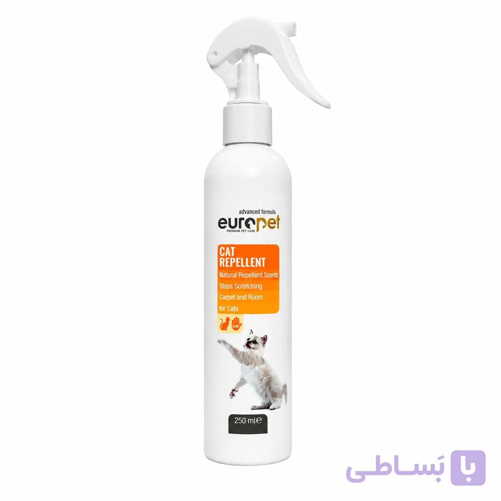 اسپری استاپر ضد اسکرچ و دورکننده گربه برند یوروپت مخصوص گربه 250میلی