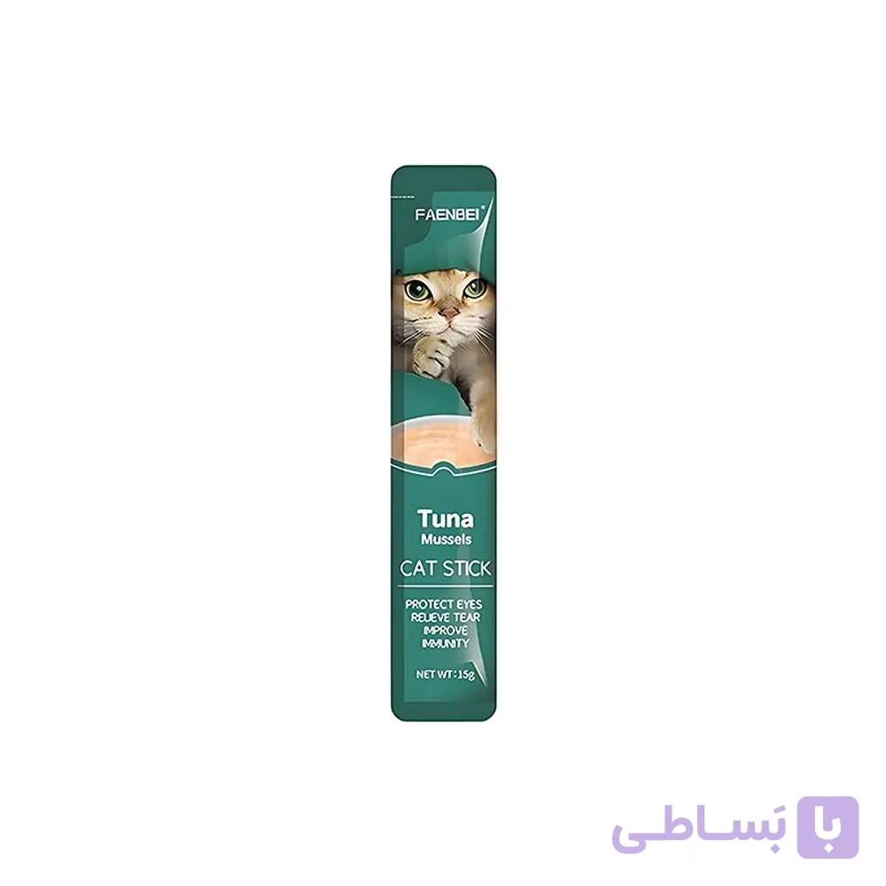 بستنی گربه برند فنبی FAENBEI طعم ماهی تن و صدف دانه ای — تصویر 1