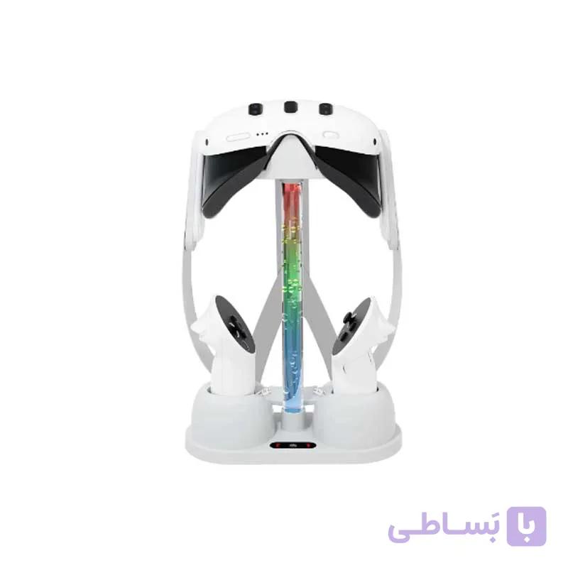 پایه شارژر هدست متاکوئست 3 و 3s همراه با نور RGB — تصویر 1