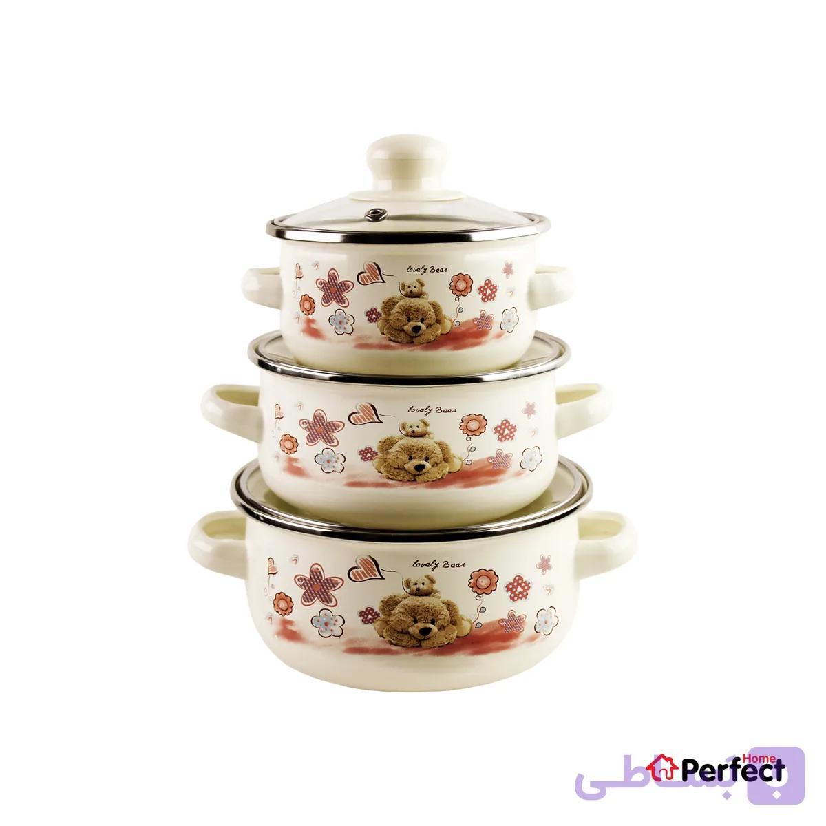 سرویس قابلمه لعابی کودک ۶ پارچه BEKO طرح Lovely Bear — تصویر 1