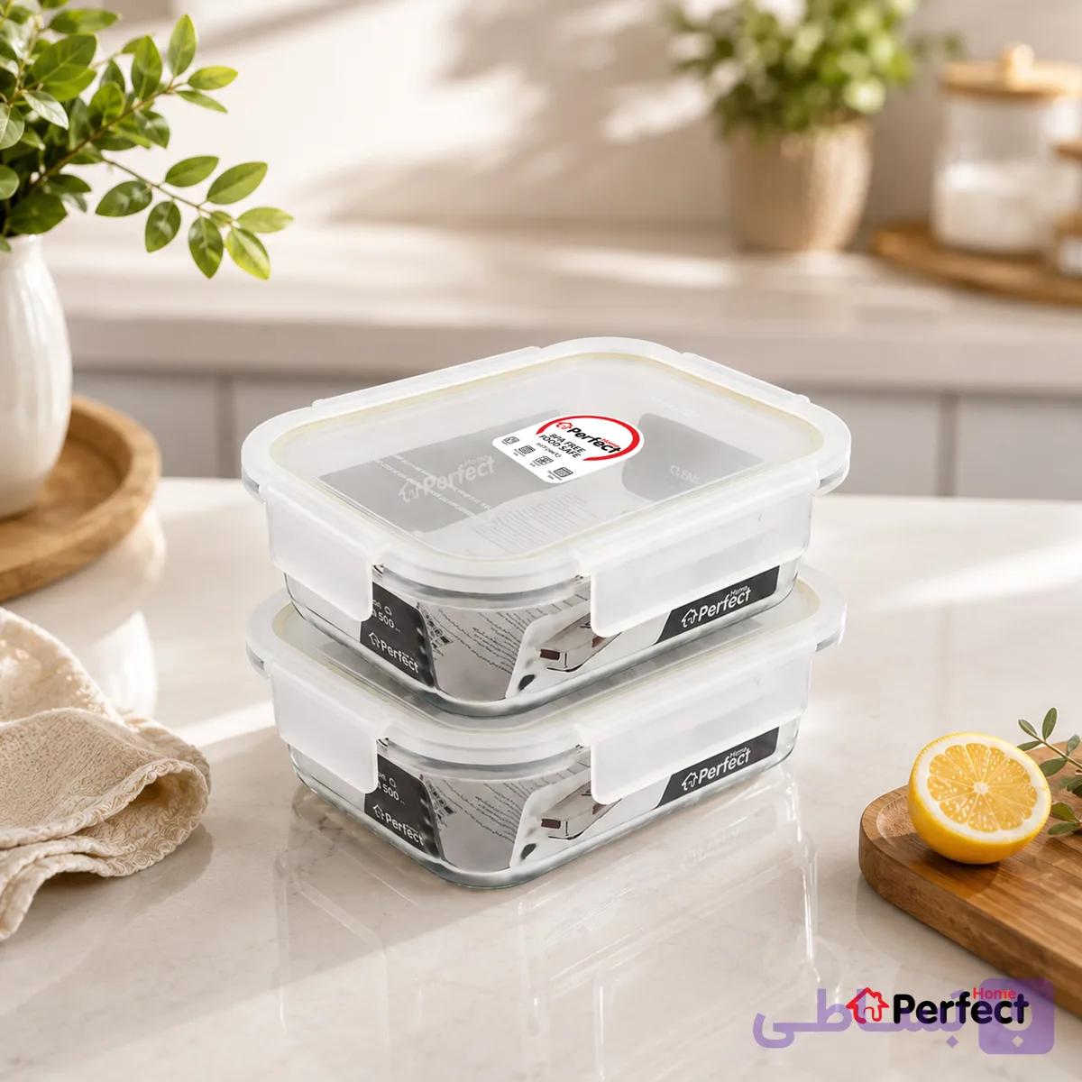 ظرف نگهدارنده Perfecthome مدل 2-P5415 حجم 1500ml مجموعه دو عددی — تصویر 1