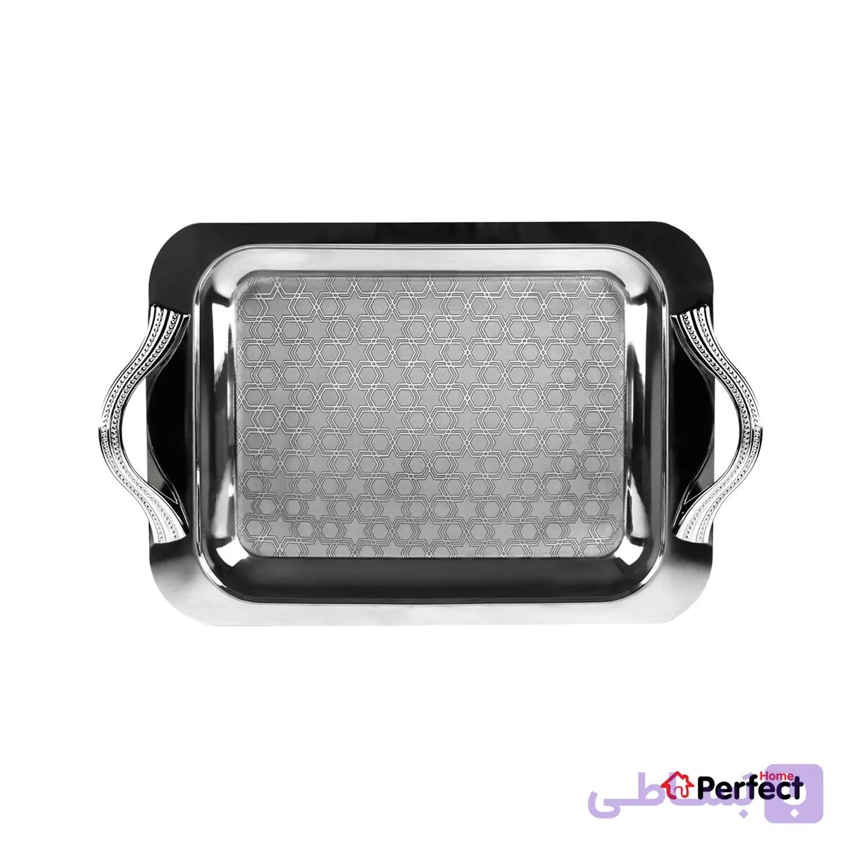 سینی استیل سوپر پولیش مستطیل بزرگ Perfect home مدل 8113 ضخامت 0.8 mm — تصویر 1