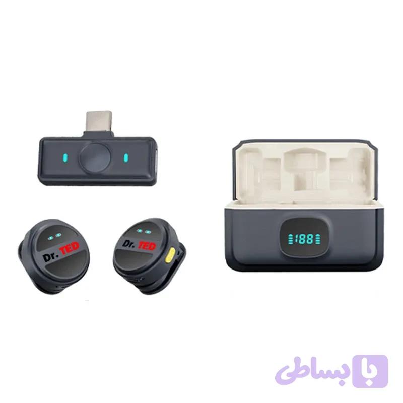 میکروفون بی سیم یقه ایSX21 دو کاناله تایپ سی و آیفون — تصویر 1