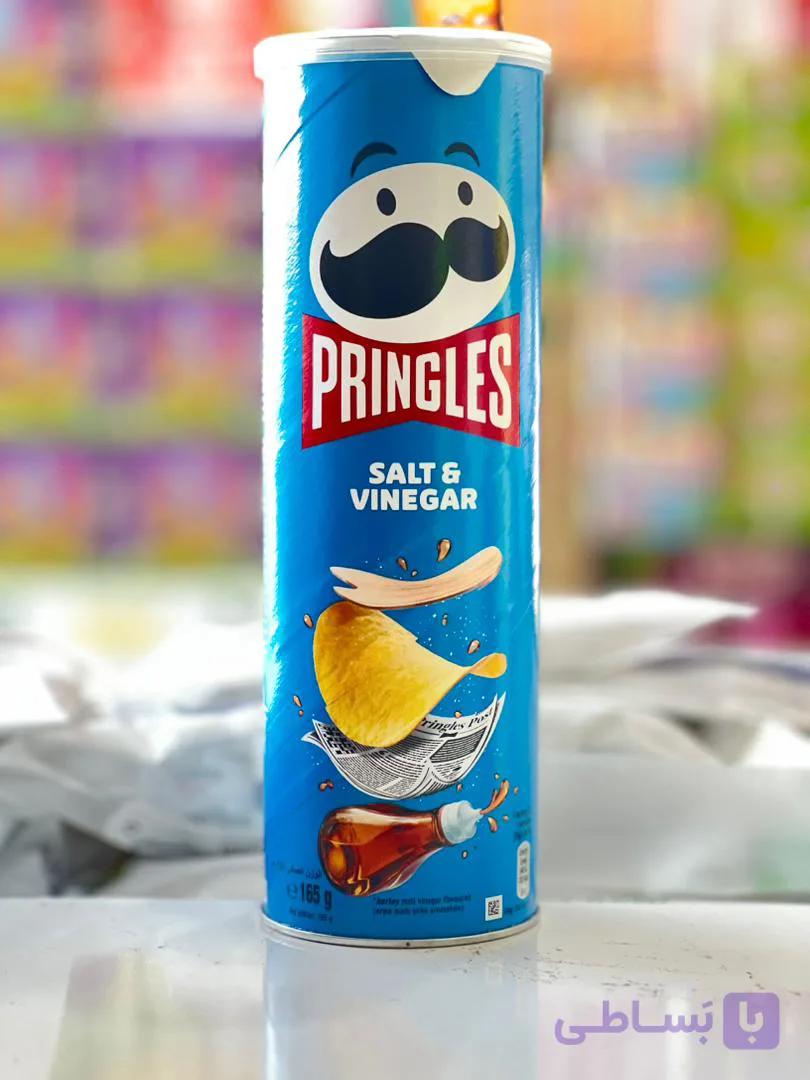 چیپس پرینگلز آبی با طعم سرکه نمکی 165 گرمی pringles