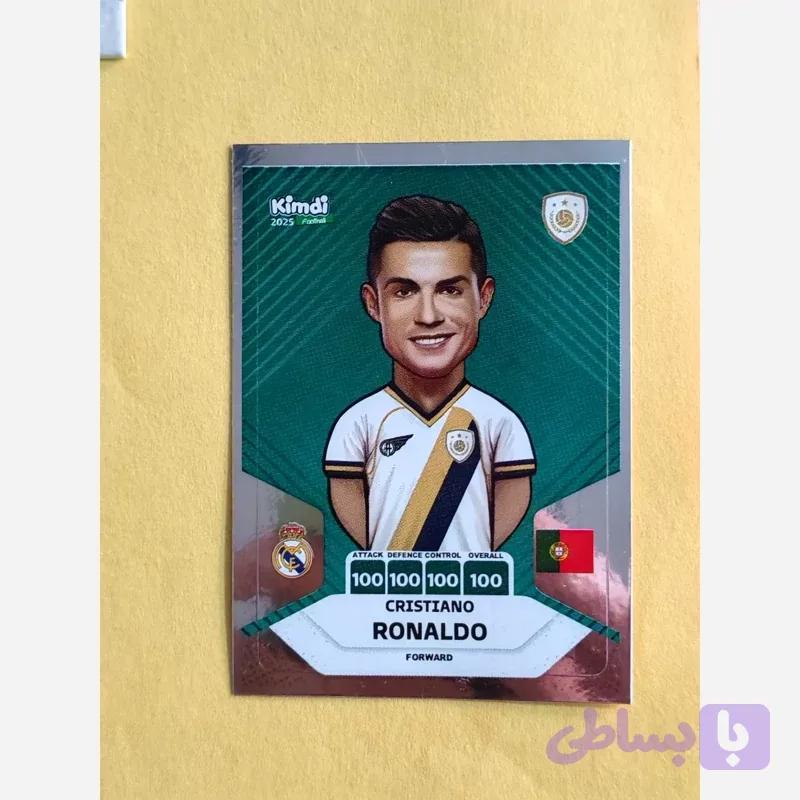 برچسب کارت کیمدی توپ طلا کریستیانو رونالدو رئال مادرید 2025
