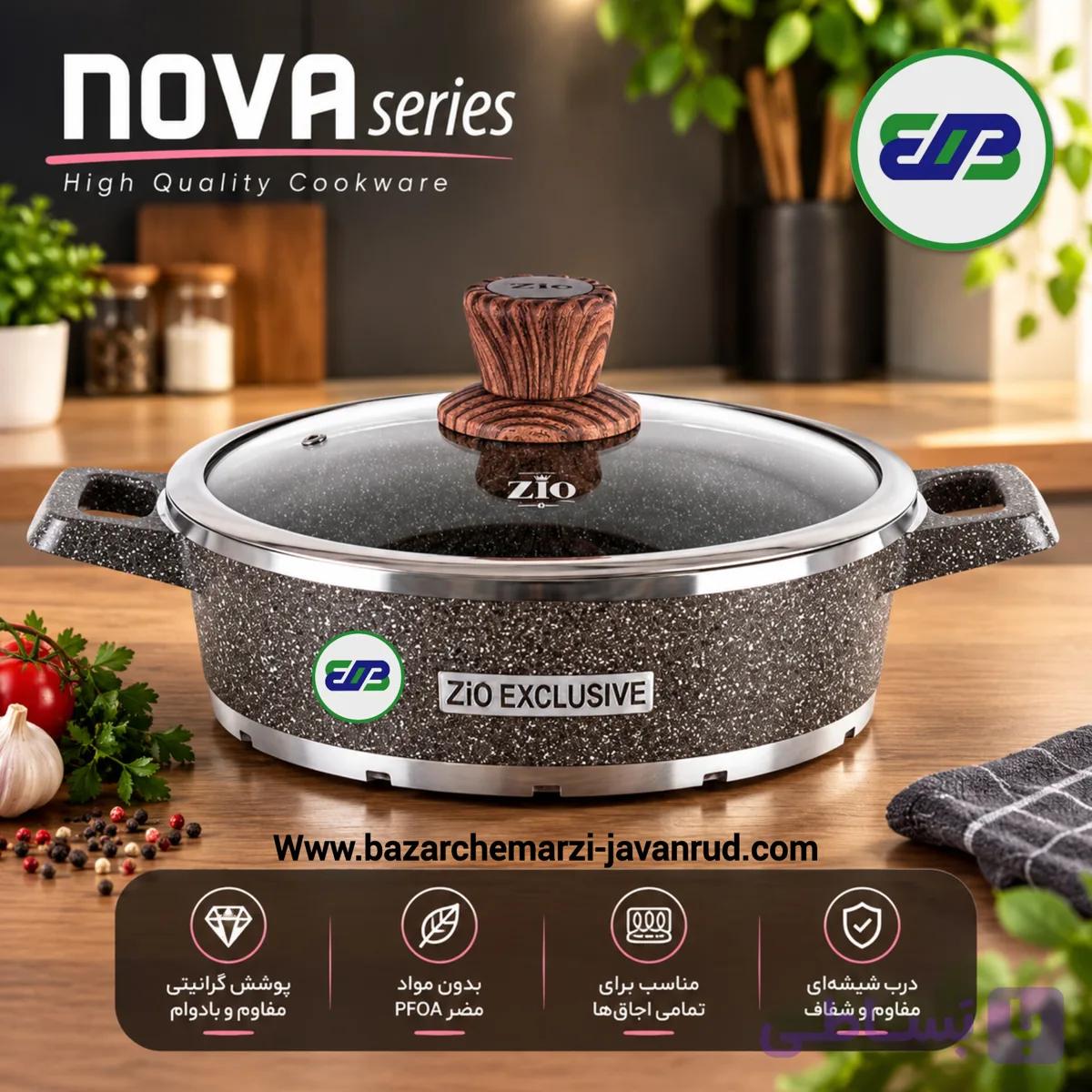 تابه گرد زیو ترکیه اصل سایز 24 مدل نوا | ZIO ZLC/8412 T24 — تصویر 1