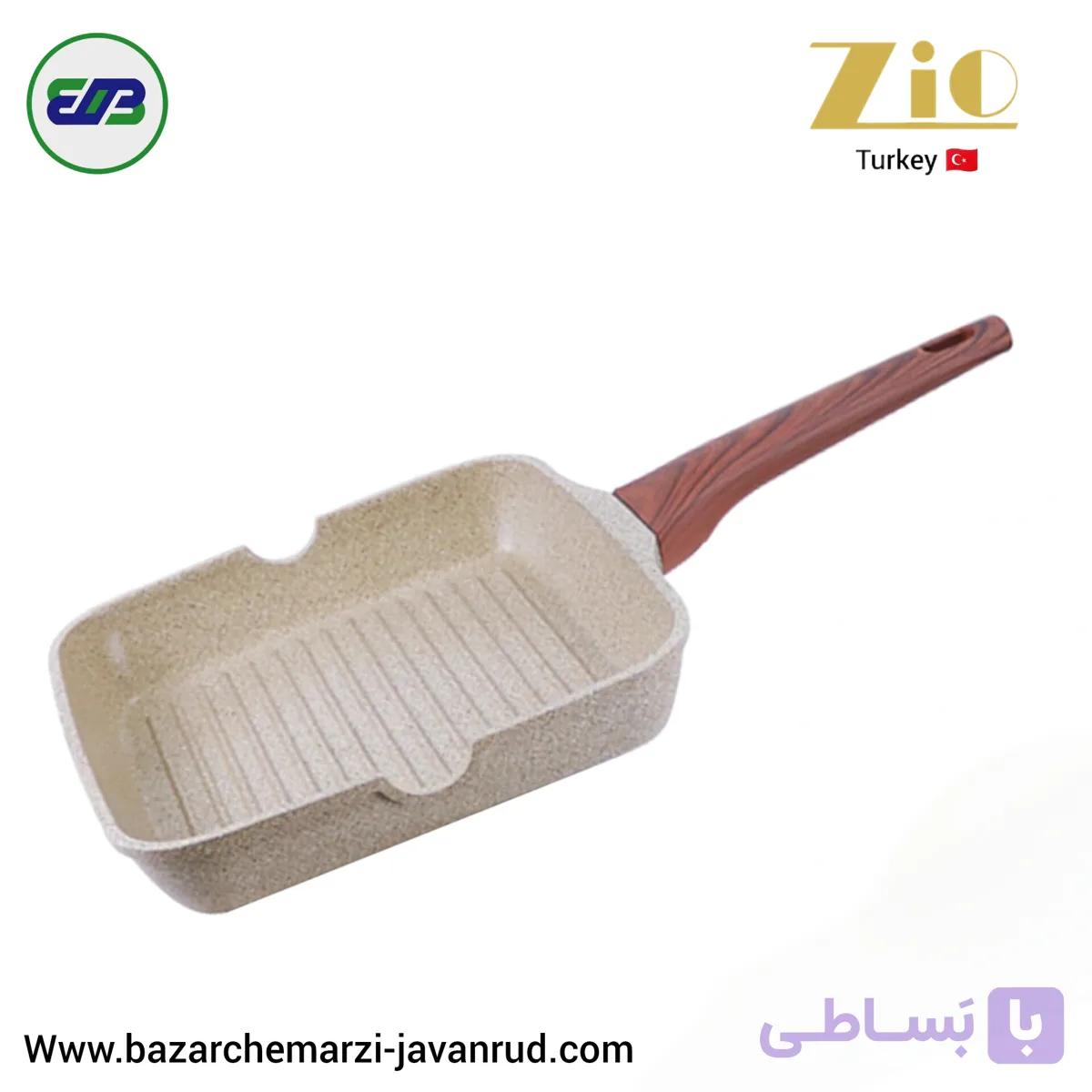 تابه تک دسته گرانیتی سایز 24 برند زیو مدل ZFP-8354-T24 طرح جامبو — تصویر 1