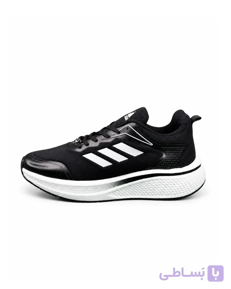 کفش کتانی مردانه بزرگ پا مدل آدیداس زیره بست مشکی سفید ADIDAS — تصویر 1