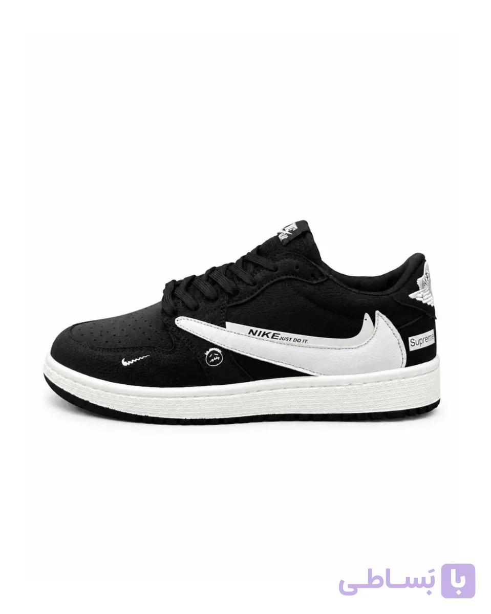 کفش کتانی مردانه مدل نایکی ترویس سوپریم مشکی سفید Nike travis supreme — تصویر 1
