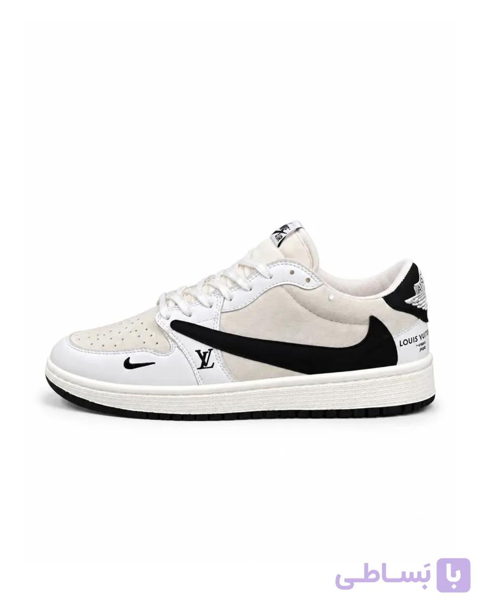 کفش کتانی مردانه مدل نایکی ترویس سفید آبی مشکی Nike travis — تصویر 1
