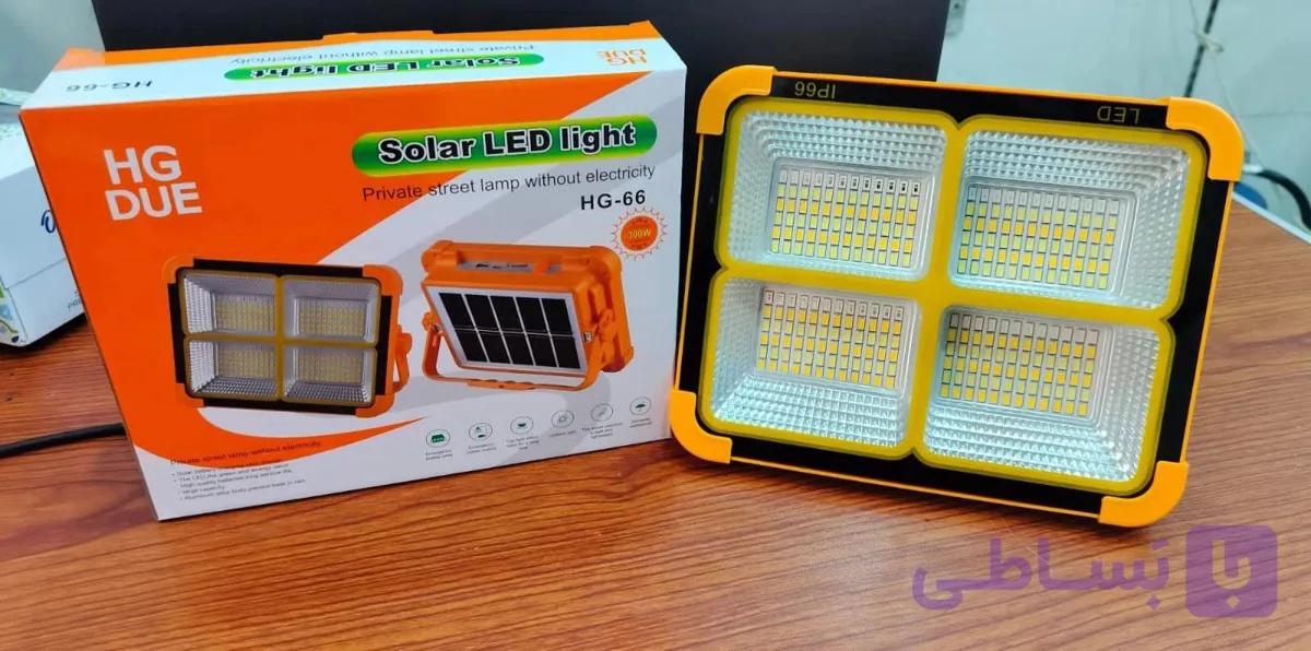 پروژکتور شارژی خورشیدی SOLAR LED LIGHT HG-66 — تصویر 1