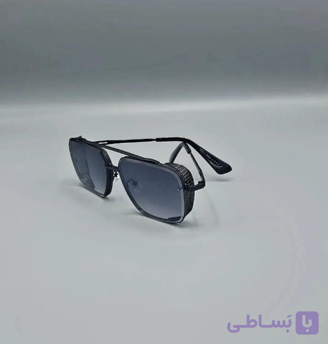 عینک دیتای فلزی بغل دار همراه با قاب و دستمال