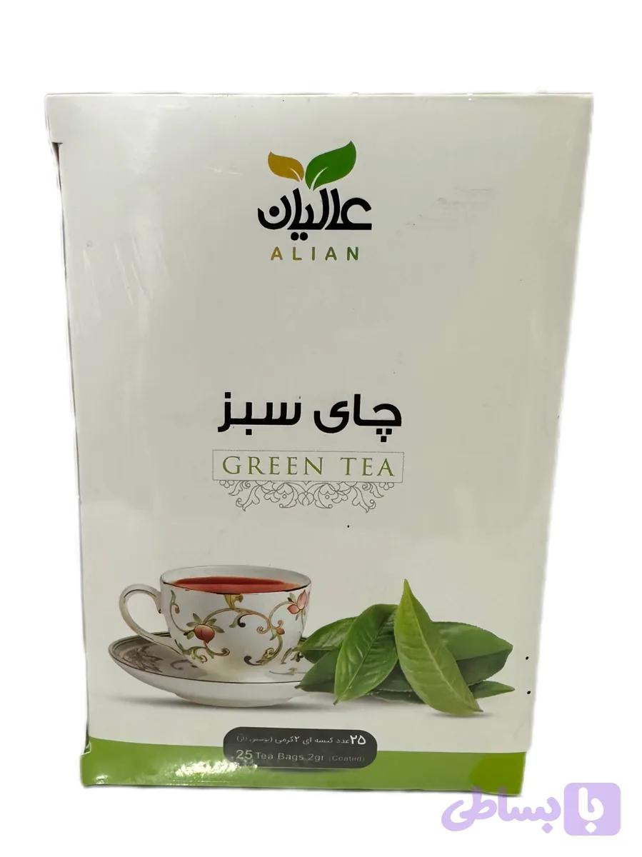 دمنوش چای سبز عالیان ۲۵ عددی