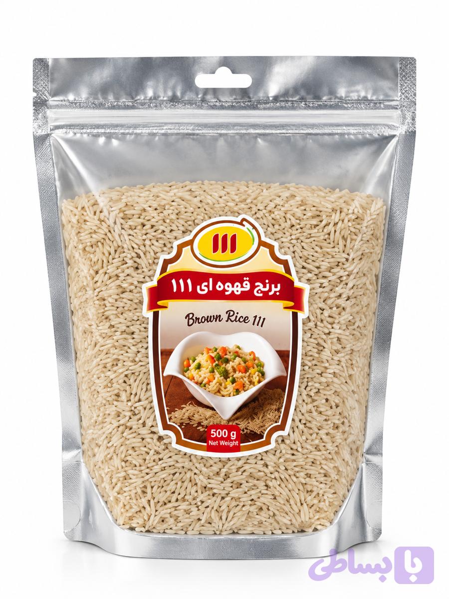 برنج قهوه ای ۱۱۱ (۹۰۰ گرمی) ارگانیک