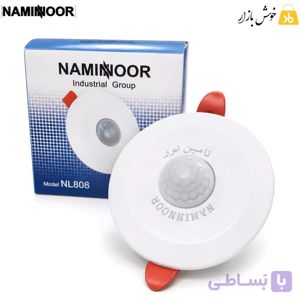 سنسور حرکتی سقفی توکار ۳۶۰ درجه نامین نور مدل NL808 (هالوژنی) — تصویر 1