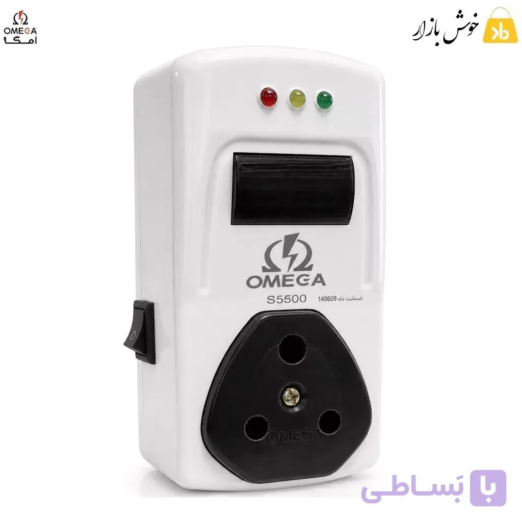محافظ سه‌شاخه کولر گازی 40 آمپر دیجیتال امگا (OMEGA) مدل S5500 MK — تصویر 1