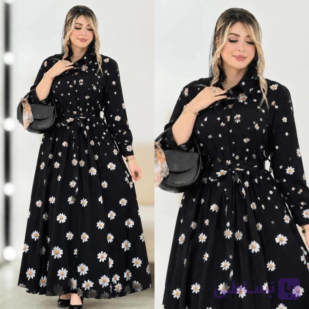 پیراهن فدرال طرح گل بابونه خاص و دوست داشتنی — تصویر 1