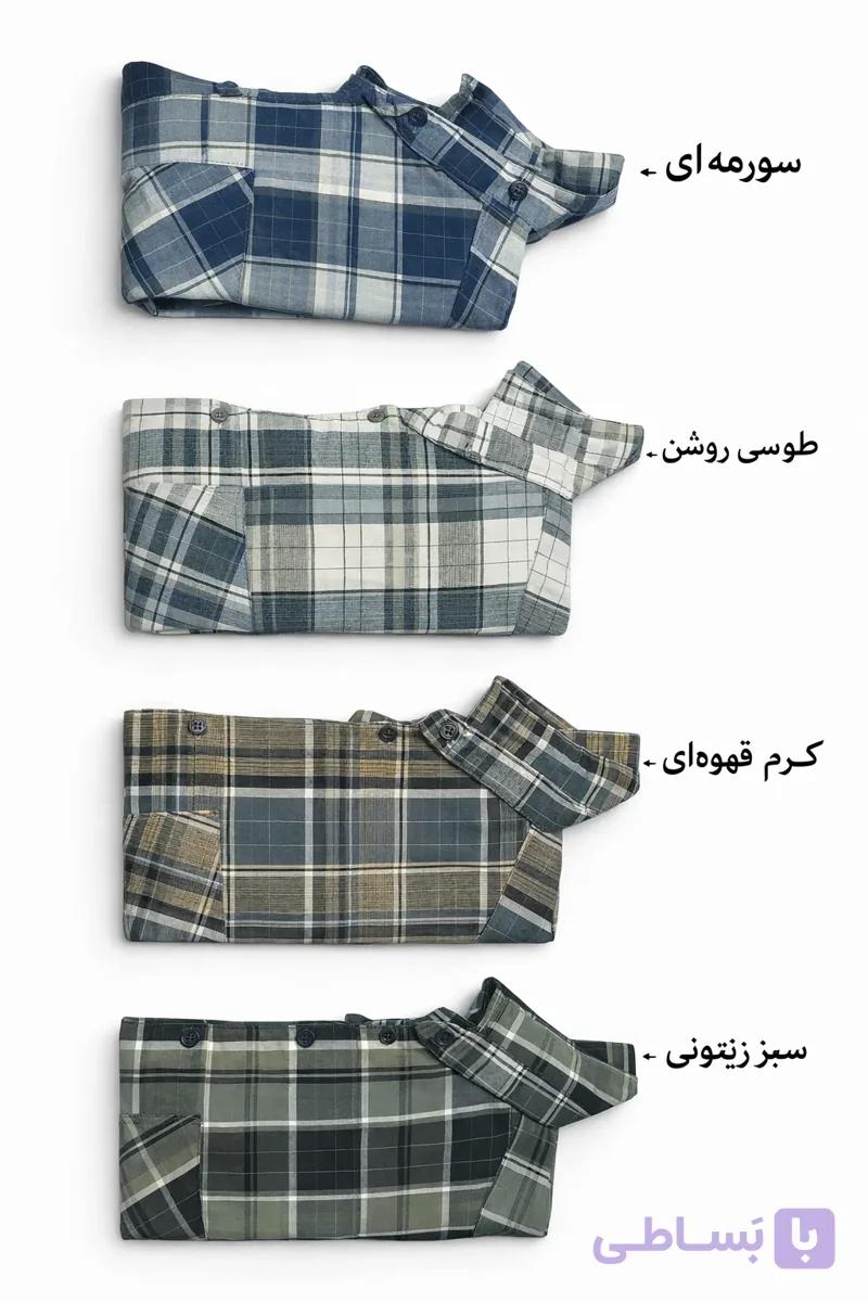 پیراهن چهارخانه کشی سایزبزرگ مردانه