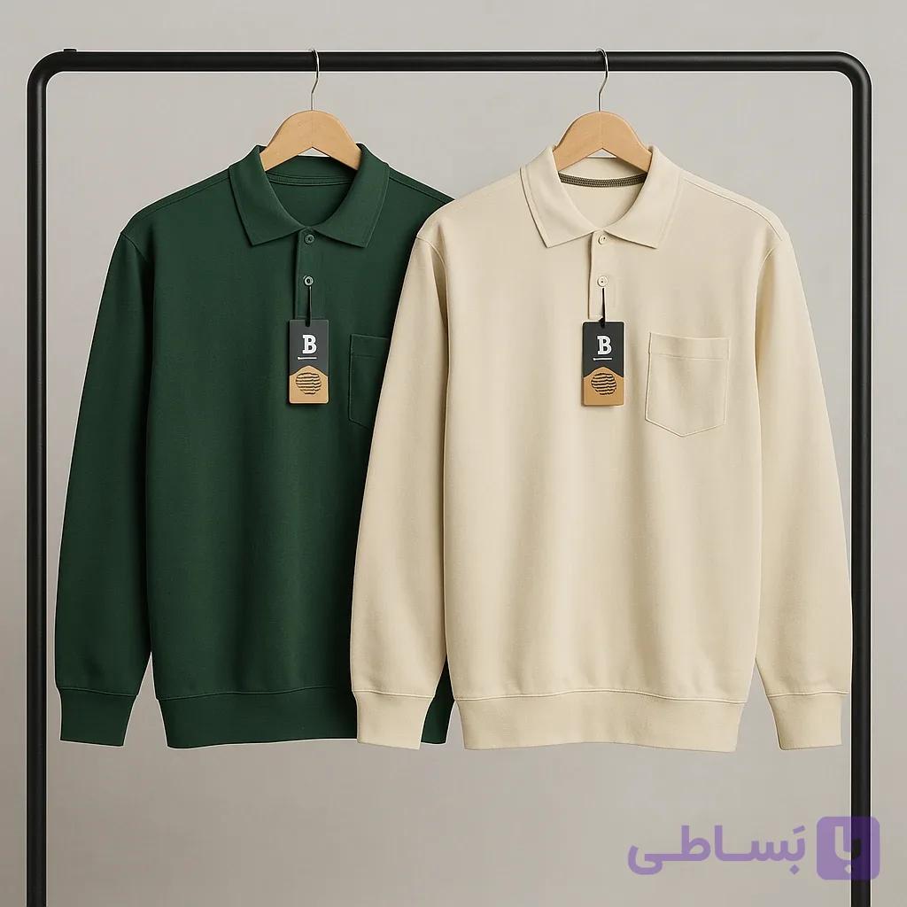 بلوز سلانیک یقه دار ساده مردانه