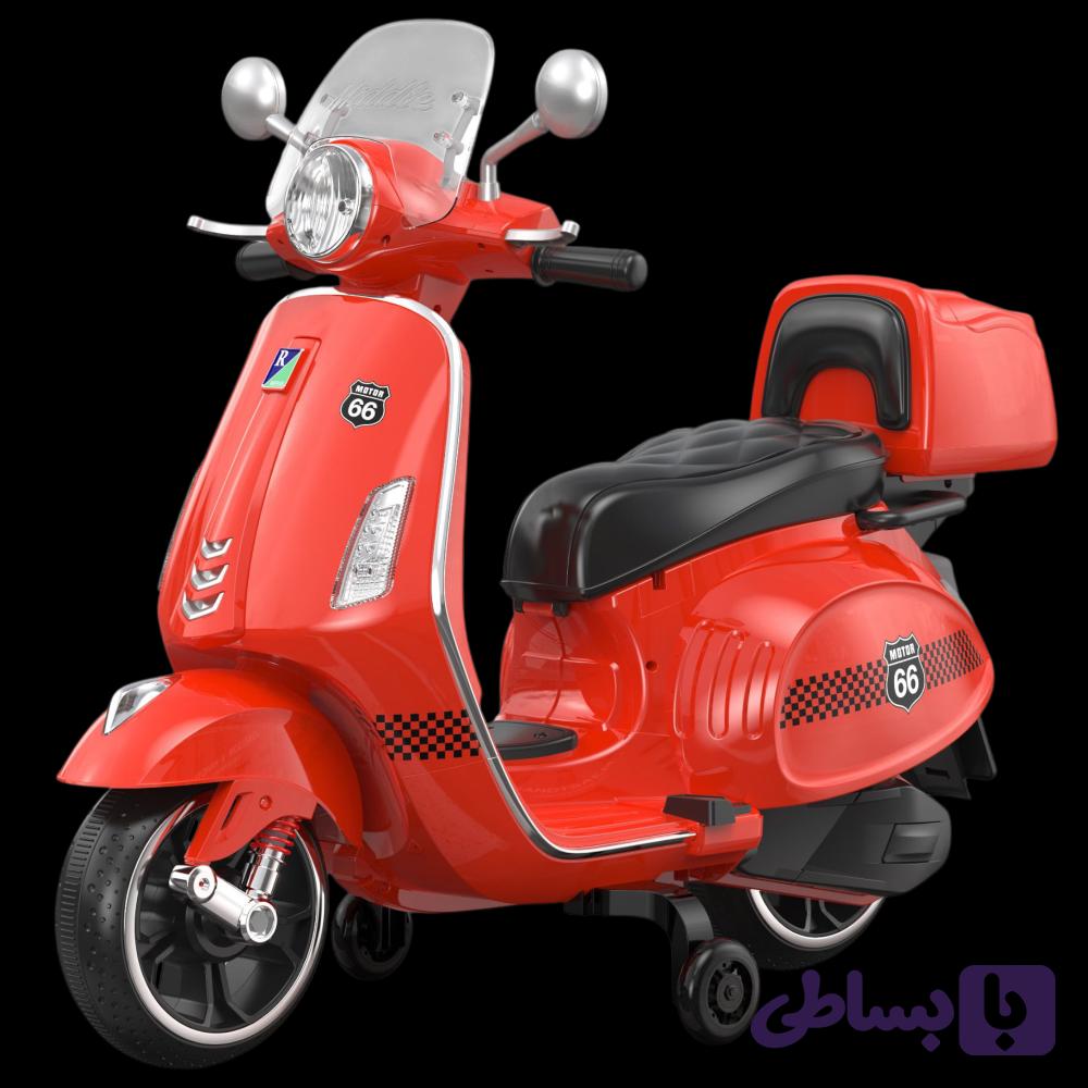 موتور شارژی کودک وسپا صندوق دار مدل ZC-7737 — تصویر 1