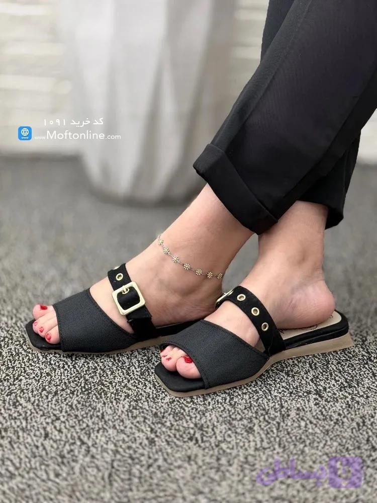 حراج صندل مدل مراکشی زنانه ( رنگ مشکی ) کد 1091 — تصویر 1