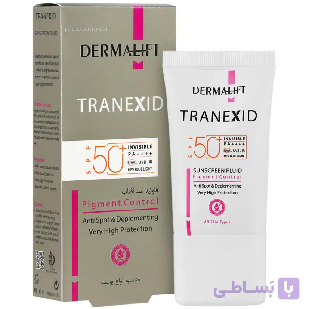 فلوئید ضد آفتاب ترنکسید SPF50(بی رنگ) درمالیفت DERMALIFT