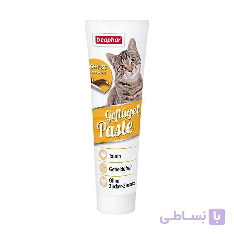 تشویقی خمیری گربه ویتامینه بیفار با طعم مرغ Beaphar Poultry Paste With Chicken وزن 100 گرم