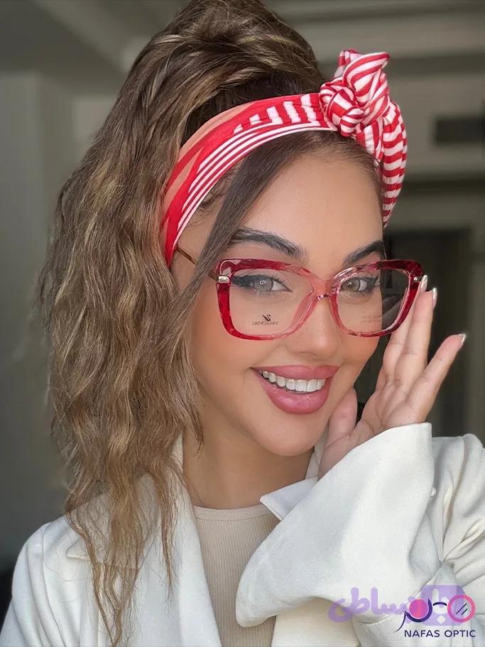 عینک طبی گربه ای سواروسکی — تصویر 1