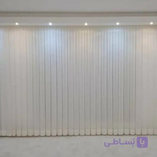 پرده حریر شاین دوخت پلیسه رنگ شیری آماده هر یک متر در ارتفاع 280 متر ( اندازه دلخواه) درجه یک
