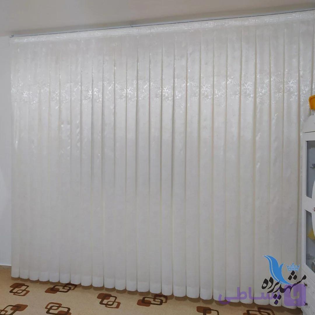 پرده حریر پتینه کرپ طرح محو با دوخت در ارتفاع دلخواه