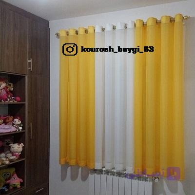 پرده حریر پانچ در رنگبندی دلخواه با دوخت در ارتفاع دلخواه — تصویر 1