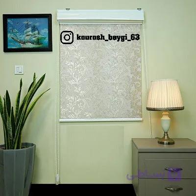 پرده شید تک مکانیزم گل نسکافه ای — تصویر 1