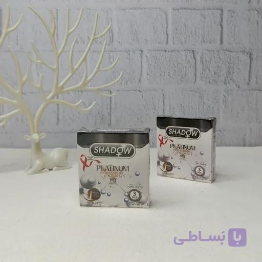 کاندوم شادو مدل پلاتینیوم platinum سه عددی — تصویر 1