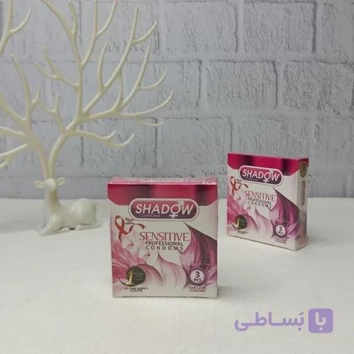 کاندوم ضدحساسیت شدو مدل Sensitive بسته 3 عددی — تصویر 1