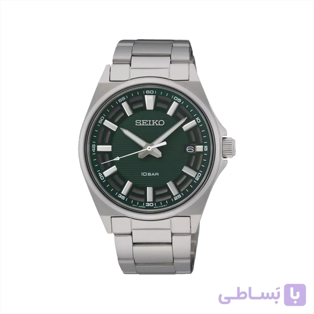 ساعت مچی مردانه سیکو فلزی نقره ای صفحه سبز SUR503P1