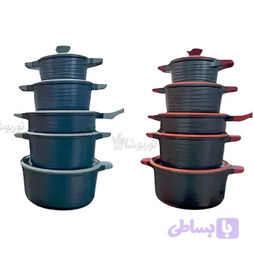 سرویس قابلمه گرانیتی زیو مدل 10 پارچه